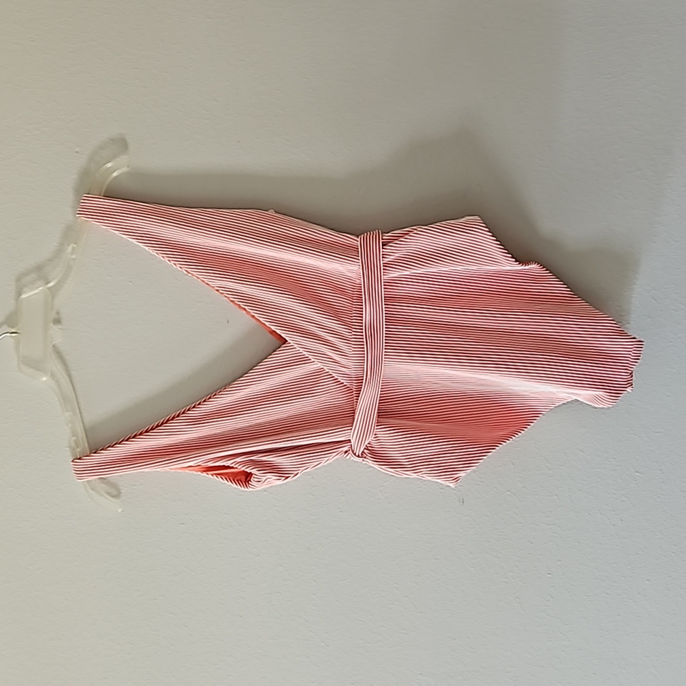Onia Michelle Belted Striped One-Piece Swimsuit - Picture 4 of 6